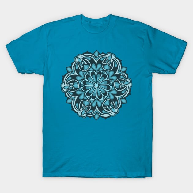 Blue mandala T-Shirt by brooklynmpls